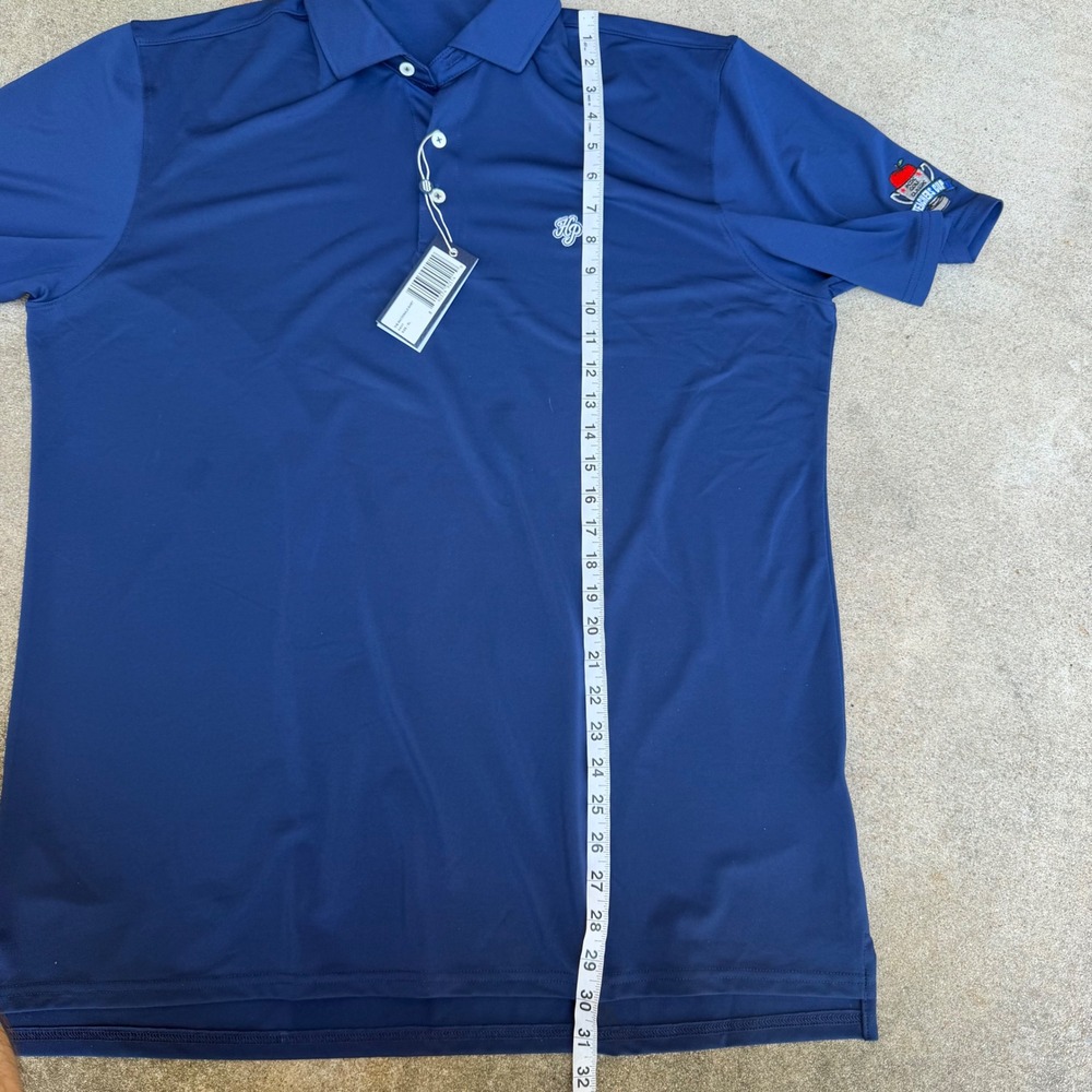 Holderness & Bourne Macdonald Golf Polo Shirt Mens XL Navy Tailored Fit NWT - Picture 6 of 7